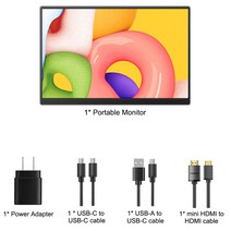 게이밍모니터 와이드 모니터 커브드 3K UHD 3000x2000 휴대용 500 cd/m HDR IPS 게임 화면 480 Nit 1800:1, 01 13.5 inch 3K_04 EU 플러그