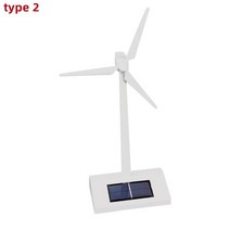 2in 1 태양열 풍력 발전기 모델 선물 전시 스탠드 풍차 교육 조립 키트 데스크탑 장식, type 2, 02 type 2