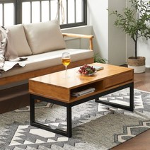 철제 수납형 거실테이블 900