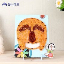 기타 (DIY.W023) 스트링아트 우드 액자 만들기 (하회탈), 단품