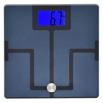 전자 체중계 정확한 측정 최대 396.8lb BMI 정보 스마트 강화 유리 블랙 건강, 한개옵션0, 한개옵션1
