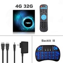 TV 셋톱박스 안드로이드셋탑박스 OTT셋톱박스 최신 T95 안드로이드 10.0 TV 박스 음성 도우미 6K 3D 와이파이 2.4G & 5.8G 2GB 4GB RAM 1, 4.미국 플러그 - 4G 32G FS
