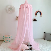 어닝룸텐트 트레일러 카고 도킹 차박 텐트 220x50CM 아기 침대 모기장 삼각형 헤어볼 소녀 방 장식 어린이 침실 캐노피 집, [04] Pink