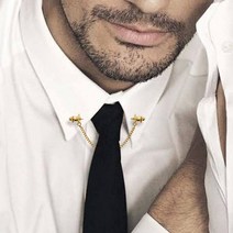 와이셔츠 카라핀 클립 넥타이 셔츠깃고정 브로치 장식