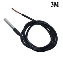 온도 습도 센서 보일러 온수매트 부품 스위치 NTC 컨트롤러 케이블 1 pcs ds1820 스테인레스 스틸 패키지 방수 ds18b20 프로브 arduino 용 18b20, 3M 300CM