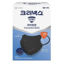 (대형 1매입)크리넥스 블랙 KF80 KF94 블랙마스크, KF80 라이트핏