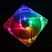 커스텀수냉 pc 쿨러 게이밍 냉각 팬 PC 컴퓨터 쿼드 4 LED 조명 120mm 케이스 모드 조용한 몰 렉스 커넥터, 02 120MM Colorful