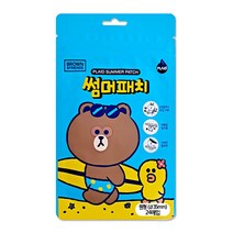 NEW 라인프렌즈 브라운 썸머패치 24 매입 모기퇴치제, 2개