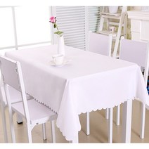 [180cm X 140cm] 나랑파티 테이블보 백일 돌상 칠순 소품 행사 식탁 커버 레이스 식탁보, 화이트