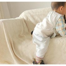 [Myshe]북유럽풍 베드러너 소파커버 덮개 담요 j611, 90 * 150cm + 화이트 다이아몬드 그리드