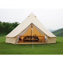 새로운 5m 럭셔리 글램핑 코튼 캔버스 벨 텐트 야외 글램핑 텐트, 01 As shown