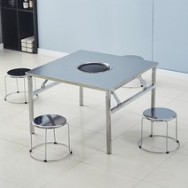 불판 구멍 뚫린 오픈형 테이블 숯불 고기 구이 식당 캠핑 야장 야외 포장마차 업소용 상업용 영업용, 90사이즈-높이60