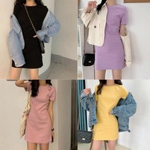 SRG356904심플 데일리 베이직 미니 원피스 HH-B36