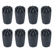 트레킹 스틱 팁 야외 등산 교체, 고무, 블랙