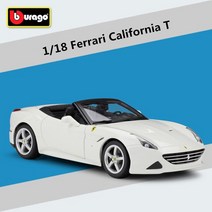 Bburago 1:18 페라리 캘리포니아 T 합금 스포츠카 모델 다이캐스트 금속 장난감 차량 자동차 시뮬레이션, 03 White
