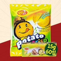 포테이토크리스프 샤워크림 15g 60입 추억의간식 아이 학생 직장인과자 달달한 입가심