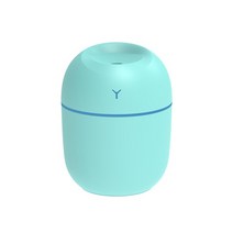 차량용공기청정기 미니공기청정기 자동차공기청정기 220ml 초음파 가습기 로맨틱 라이트 usb 에센셜 오일 디퓨저 아로마 음이온 미스트 메이커 led 램프, 파란색