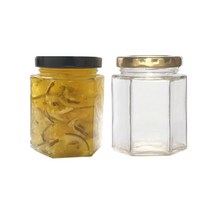 [유리병] 육각180 1개 180ml, 은색마개