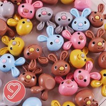 슬라임재료 통슬라이스 파츠과일동물17종 슬라임 구슬 과일 동물 파츠, [▷타입13. 파츠 곰얼굴◁]