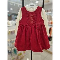 아가방 [동아쇼핑점]가을이월할인상품# 미리만나는 가을 #여자아기 돌원피스/골덴원피스 / 보들보들 무지티셔츠 상하세트 / 등원복 /외출복/ 레드빨강 엘플로원피스상하