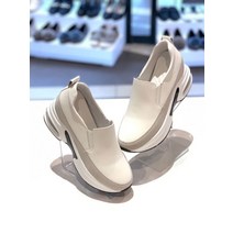 엘초이 엘초이 키높이슬립온 천연가죽 투톤 에어창 통굽슬립온 JS1003GR454