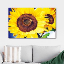 [∂LL7] 돈을 부르는 해바라기 캔버스 액자 허니플라워 장식 소품 그림 UV출력 꽃액자 인테리어 벽걸이 컨버스_h§eEA, §ff_35x55cm
