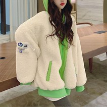 [세인트이브] 0908 (M~2XL) 빅사이즈 뽀글이 면후드 집업