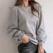 [나크21] (55~88) 어깨셔링 퍼프소매 기모맨투맨 KO14-T-15