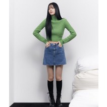 국내매장 정품 게스 GUESS 여성 핀턱 미니스커트
