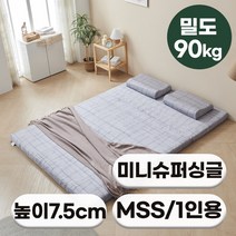 [특가쿠폰] 에코어 3단 접이식 천연라텍스 매트리스 7.5cm 밀도 90kg (미니싱글/미니슈퍼싱글/싱글/슈퍼싱글/퀸)
