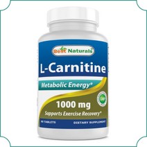 베스트내추럴스 엘카르니틴 L 카르니틴 1000mg 필수아미노산 60테블렛
