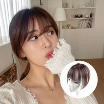 여우가발 정수리 부분가발 3D 입체커버 불파트 탑피스, (24cm)진한갈색-앞머리있음, 1개
