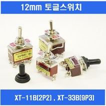 토글스위치 볼트형토글스위치 TOGGLE SWITCH 12mm XT-11B XT-12B XT-13B 2P2단 3P3단 6P3단 9P3단 XH-HT DWTD용-100 방진캡, XT-12B (3P2단)