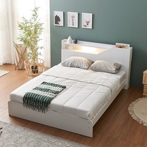 크렌시아 젠느 LED 스탠다드 일반침대 SS (매트제외), 화이트