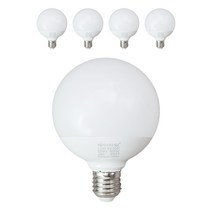 데이타임 컨버터내장형 LED 램프 숏타입 12W G95, 전구색, 5개