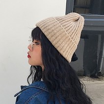 남자 여자 남녀공용 도톰한 겨울 골지 비니 털모자 방한모