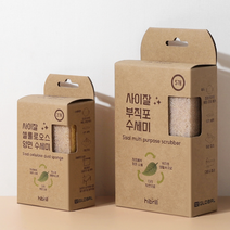 친환경 천연 수세미 잘 닦이는 다용도 주방 설겆이 사이잘 부직포 수세미 2종, 친환경 부직포수세미 5P