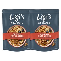 Lizis Granola Original Nuts Seeds 리지스 그래놀라 오리지널 넛츠 앤 씨드 500g 2팩, 2개