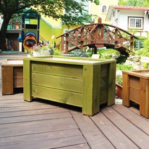 노드밴딕 텃밭 베란다 테라스 옥상 도로용 대형 화단 나무 방부목 원목 목재 플랜트 큰 화분 박스, 월넛