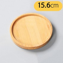 대나무컵받침 원형 15.6cm 우드코스터 타일공예
