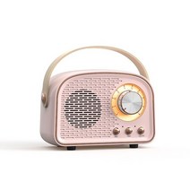 휴대용cd플레이어 씨디플레이어 레트로 블루투스 스피커 무선 usb 충전 서브 우퍼 fm, style2-핑크