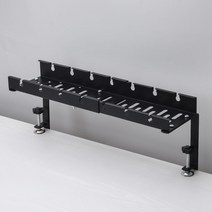 멀티탭거치대 무타공 정리함 정리 콘센트 선반 책상정리 전기 선정리 사은품 안전카바증정, 가제트멀티탭거치대 블랙, 블랙, 2개