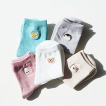 더베스트초이스 캐릭터자수 유아동 양말 5종세트