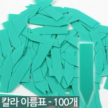 일자형 식물 이름표 빨강 X 100개 - 팻말 화분이름표 식물 라벨 식별표 푯말 표시화분픽 명찰 꽂이 칼라 컬러 분갈이 네임텍 화분 인, 02_Sein_일자이름표(녹색/100개)