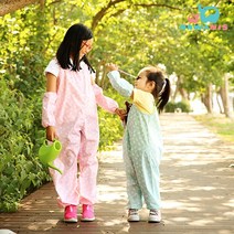 호쿠호니 모래놀이옷 갯벌체험복 아기미술가운 유아전신 방수복 멜빵, 민트퍼피