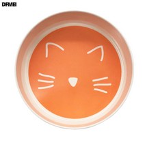 고양이볼 공장 직거래 바닥 미끄럼방지 초모아 고양이 목보호대 물그릇 물그릇 소형견 펫볼 펫용품, 오렌지