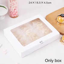 고급선물상자 10Pcs 베이킹 박스 포장 계란 노른자 선명한 캔디 쿠키 케이크 상자 지우기 창 컵 케 잌은 생일 파티 장식 기프트박스 포장박스, 01 기타, 03 large white
