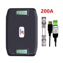 전류계 전압 전류 멀티 테스터기 Peacefair 최신 PZEM-017 DC 0-300V RS485 Modbus 전력 에너지 미터 전기 와트, 8.200A Shunt and USB