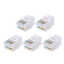 5PCS CAT5E UTP 네트워크 모듈 도구 프리 RJ45 커넥터 케이블 어댑터 AMP