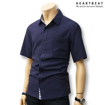 하트비트 플렌쉽 반팔 남방 세미 오버핏 무지 반팔 카라 셔츠 단체복 댄디 남자 빅사이즈 와이셔츠